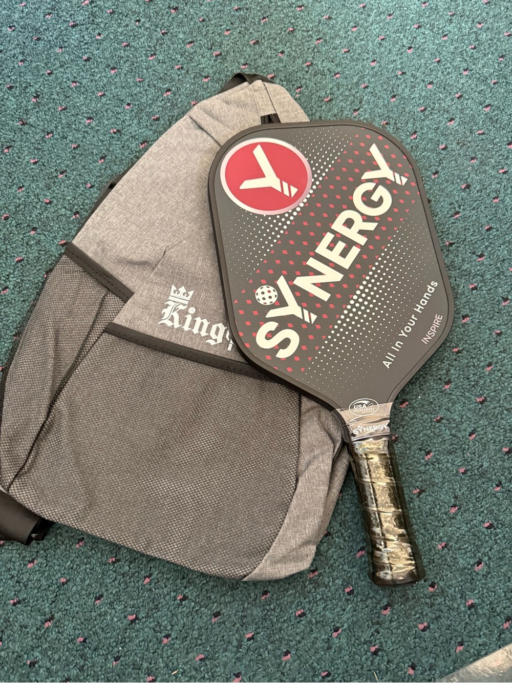 Black & Red Pickleball Paddle & Kingpin Equipment bag Men Women Kids